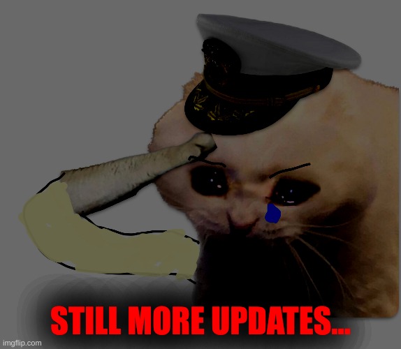 Updated Saluting Navy Cat | STILL MORE UPDATES... | image tagged in updated saluting navy cat | made w/ Imgflip meme maker