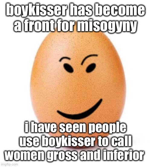 chegg it | boykisser has become a front for misogyny; i have seen people use boykisser to call women gross and inferior | image tagged in chegg it | made w/ Imgflip meme maker