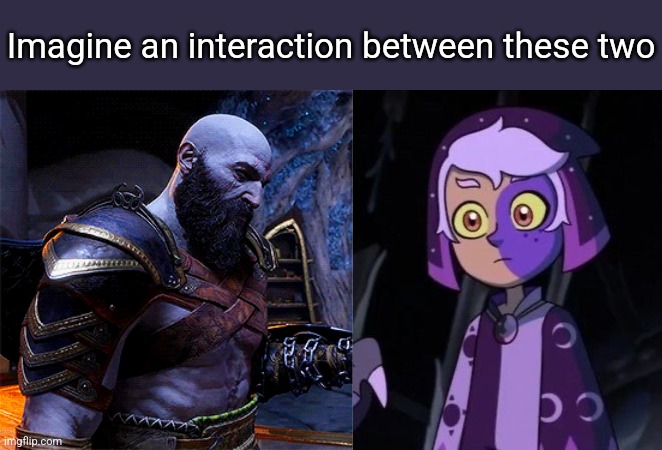 Imagine an interaction between these two | image tagged in owl house me | made w/ Imgflip meme maker