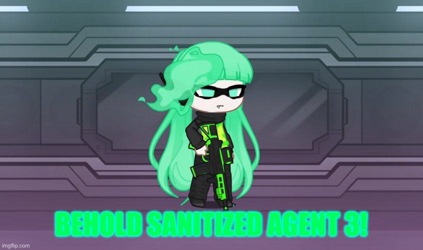 Look the customization option was practically begging me to make this | BEHOLD SANITIZED AGENT 3! | image tagged in splatoon 2,octo expainon,agent 3,gacha,gl2 | made w/ Imgflip meme maker