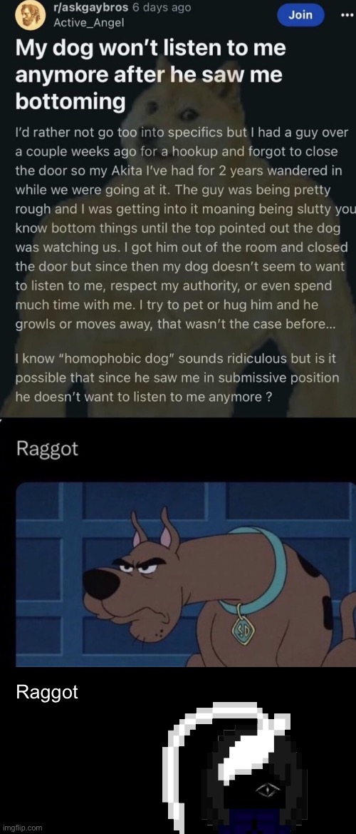Repost but add onto it | Raggot | image tagged in e | made w/ Imgflip meme maker
