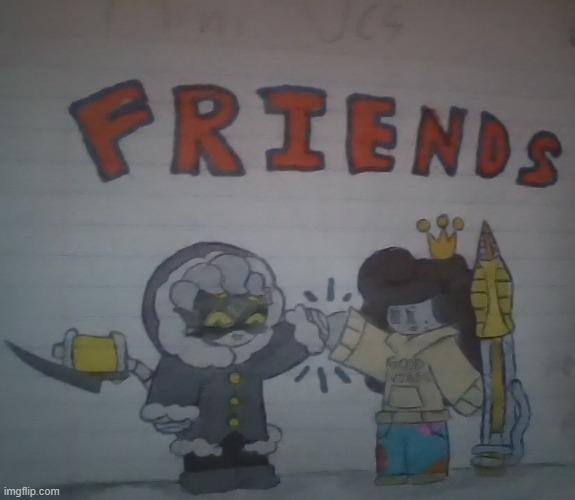 My and P's oc high fiving but we're mini XD | made w/ Imgflip meme maker