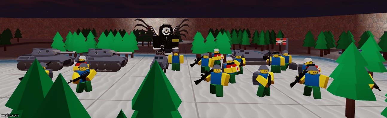 Day 1 of raiding area 51 in Roblox noobs in combat | image tagged in murder drones army | made w/ Imgflip meme maker