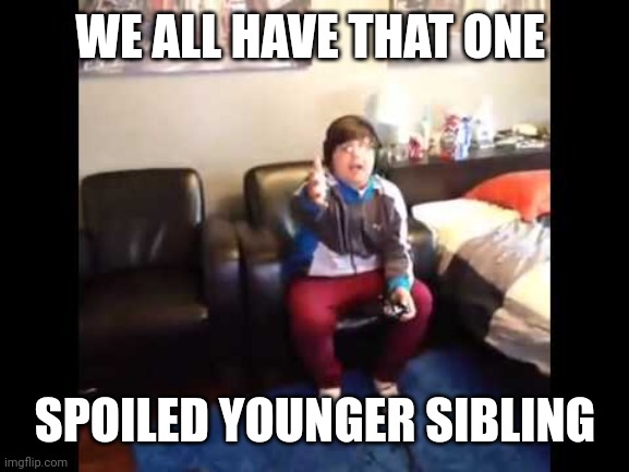 I'M PLAYING MINECRAFT | WE ALL HAVE THAT ONE; SPOILED YOUNGER SIBLING | image tagged in i'm playing minecraft | made w/ Imgflip meme maker