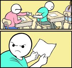 Classmate cheating Blank Meme Template
