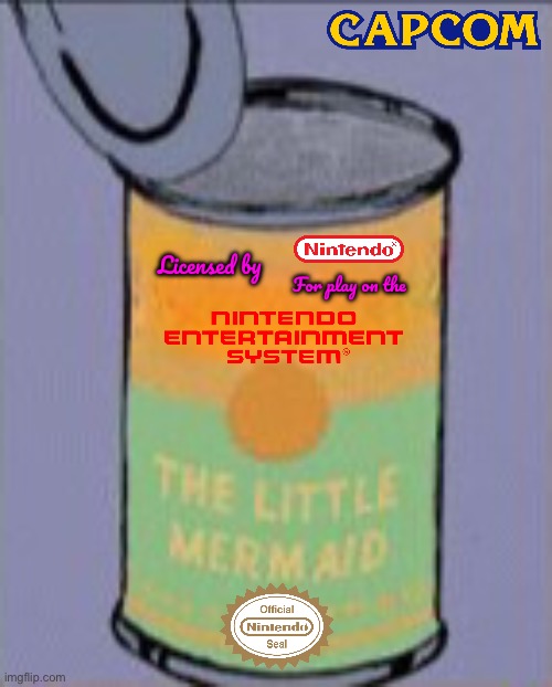 Box Art - The Little Mermaid (Fan Made) | Licensed by; For play on the | image tagged in the little mermaid,nintendo,capcom,deviantart,video game,90s | made w/ Imgflip meme maker