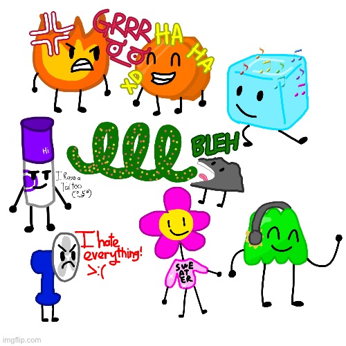A BFDI drawing | image tagged in bfdi,memes,funny,ibis paint,drawings | made w/ Imgflip meme maker