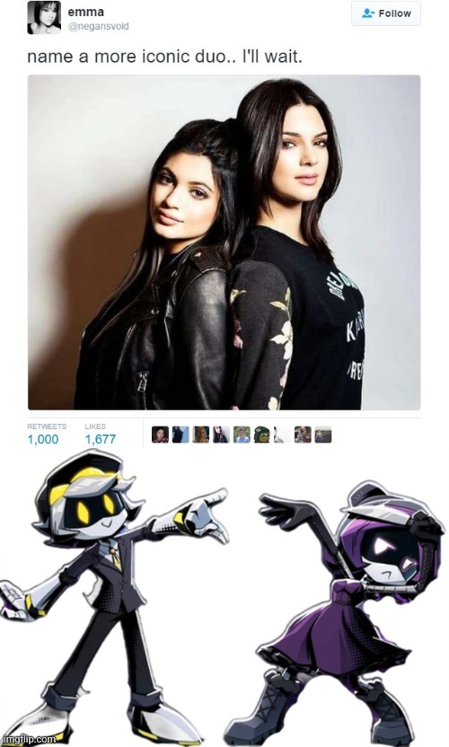 Good morning | image tagged in name a more iconic duo,prom uzi and n stylized | made w/ Imgflip meme maker