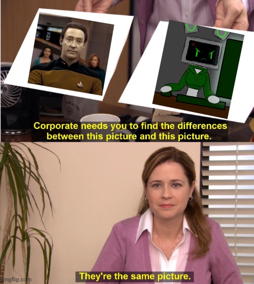How did I never notice this | image tagged in memes,they're the same picture,star trek,data | made w/ Imgflip meme maker