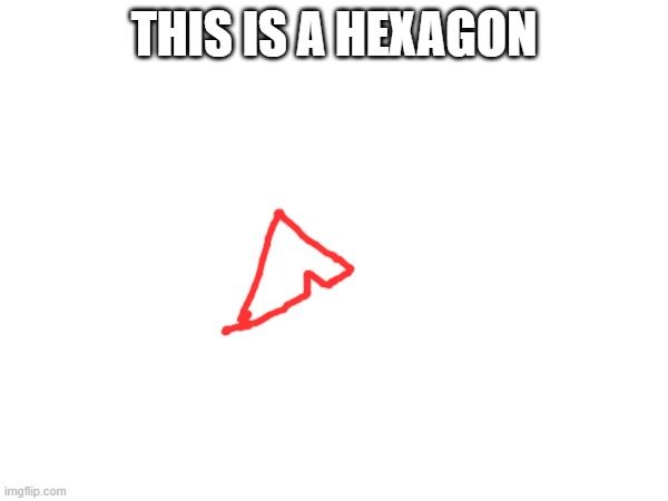I'm not joking, count the lines | THIS IS A HEXAGON | image tagged in shapes | made w/ Imgflip meme maker