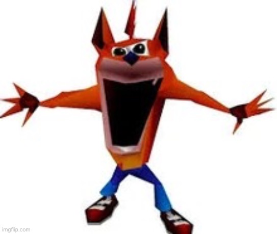 CRASH SAYING WOAH | image tagged in crash saying woah | made w/ Imgflip meme maker