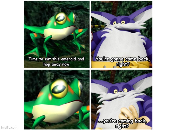 Sonic Adventure: Bigs Story (By Sonic The Hedgehog on Tumblr) | image tagged in sonic the hedgehog,sonic | made w/ Imgflip meme maker