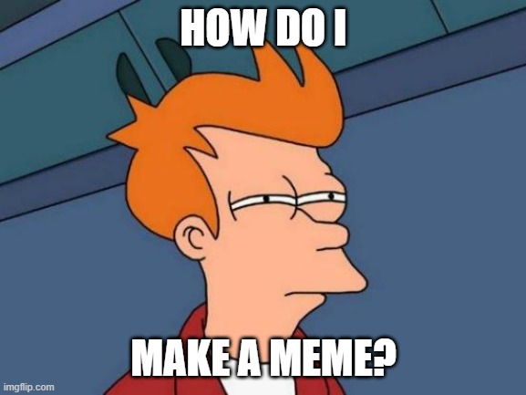 ? How 2 meem | HOW DO I; MAKE A MEME? | image tagged in memes,futurama fry | made w/ Imgflip meme maker