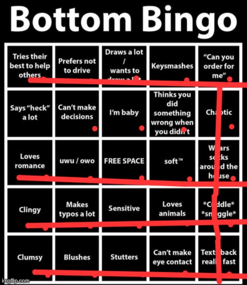 Only one box and it would’ve been a blackout O_o | image tagged in bottom bingo | made w/ Imgflip meme maker