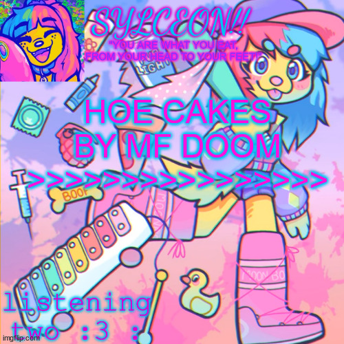 THIS IS SYLCEON SPEAKJIN AND UR LISTENIN 2 4LUNG!! | HOE CAKES BY MF DOOM >>>>>>>>>>>>>>>> | image tagged in this is sylceon speakjin and ur listenin 2 4lung | made w/ Imgflip meme maker