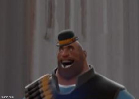 Happy heavy (hat included) | image tagged in happy heavy hat included | made w/ Imgflip meme maker