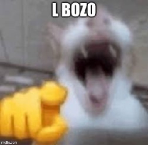 L bozo | image tagged in l bozo | made w/ Imgflip meme maker