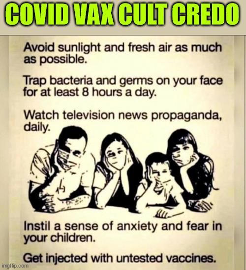 Covid Vax Cult Credo | COVID VAX CULT CREDO | image tagged in comply,that is what they said,trust the science,the science that they approve of,censor all others | made w/ Imgflip meme maker