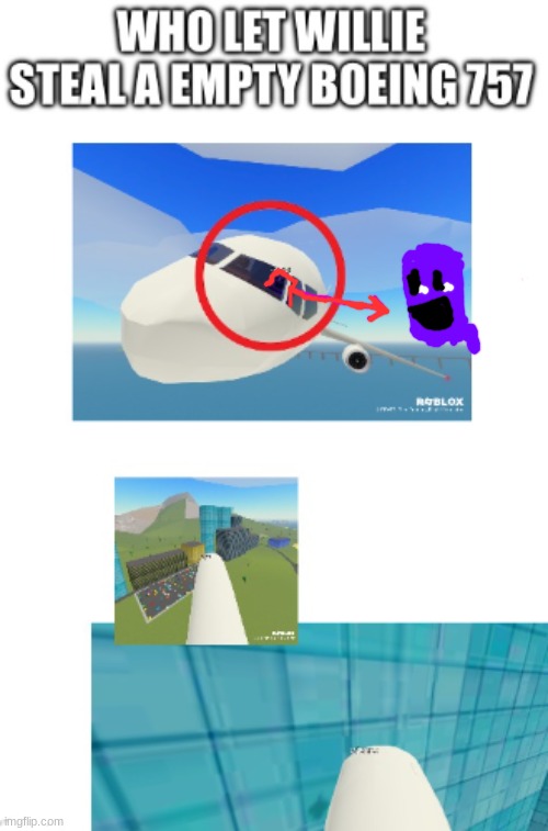 william afton riding plane | made w/ Imgflip meme maker