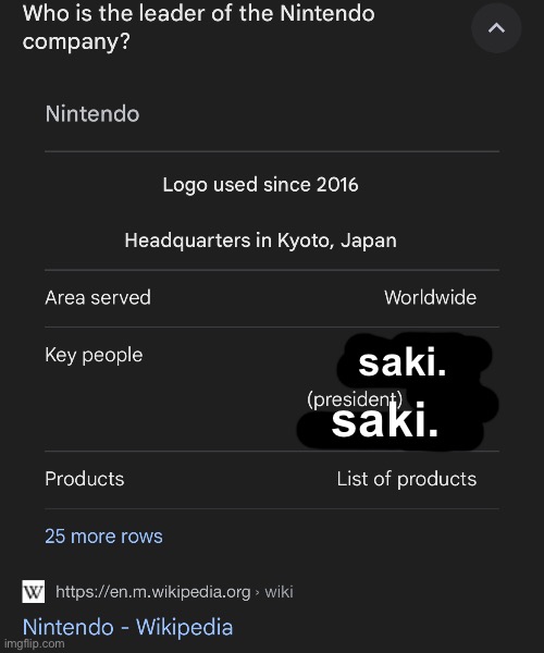 saki. saki. | made w/ Imgflip meme maker