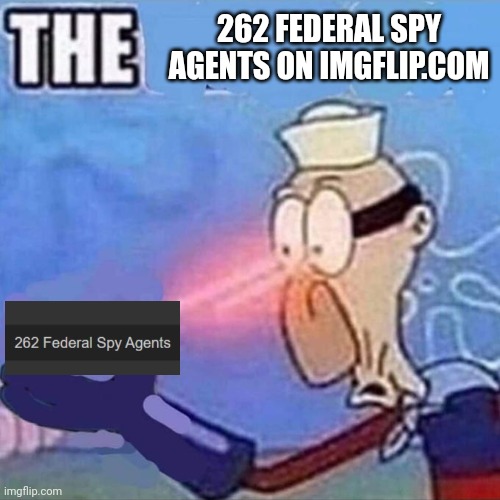 Barnacle boy THE | 262 FEDERAL SPY AGENTS ON IMGFLIP.COM | image tagged in barnacle boy the,imgflip | made w/ Imgflip meme maker