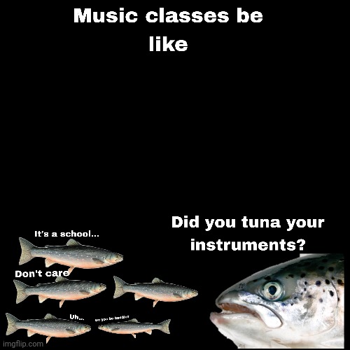 It do be a school... | image tagged in school,fish,music | made w/ Imgflip meme maker