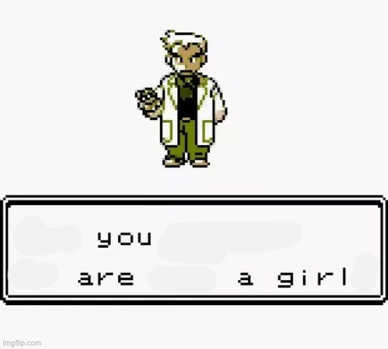 Prof. Oak Are you a boy or a girl? | image tagged in prof oak are you a boy or a girl | made w/ Imgflip meme maker