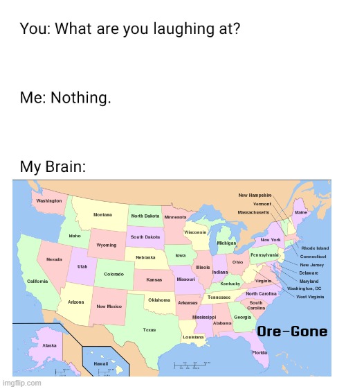 Ore-gone | image tagged in what are you laughing at,memes,usa | made w/ Imgflip meme maker