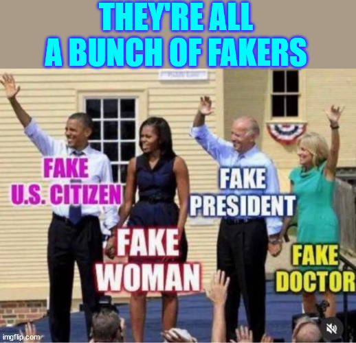 Fakers | THEY'RE ALL A BUNCH OF FAKERS | image tagged in fakers,ruining,america | made w/ Imgflip meme maker