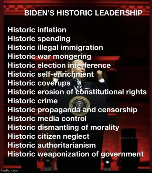 Biden's Historic "Leadership" | image tagged in criminal,joe biden | made w/ Imgflip meme maker