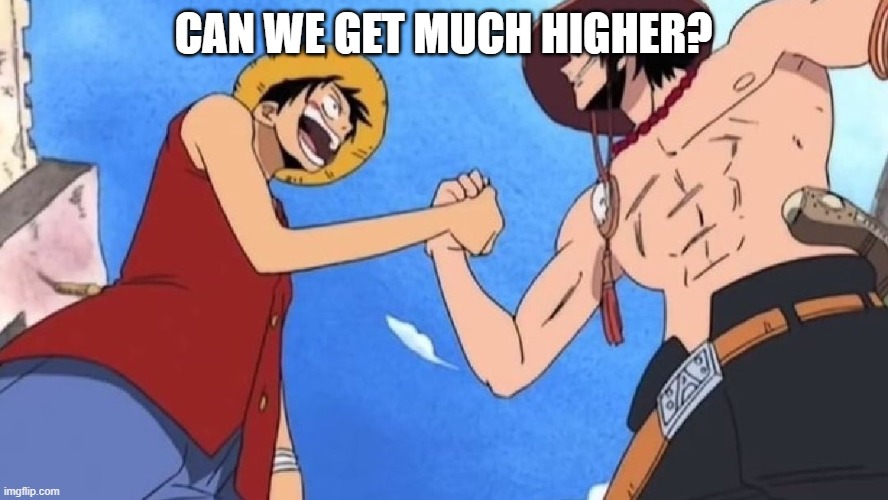 Luffy and Ace | CAN WE GET MUCH HIGHER? | image tagged in luffy and ace | made w/ Imgflip meme maker