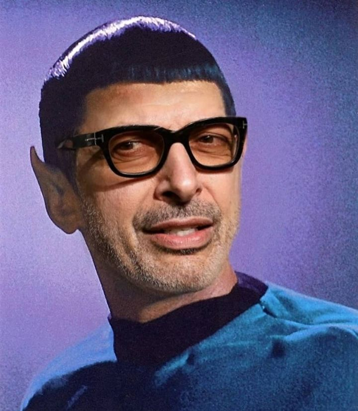 High Quality spock goldblum Blank Meme Template