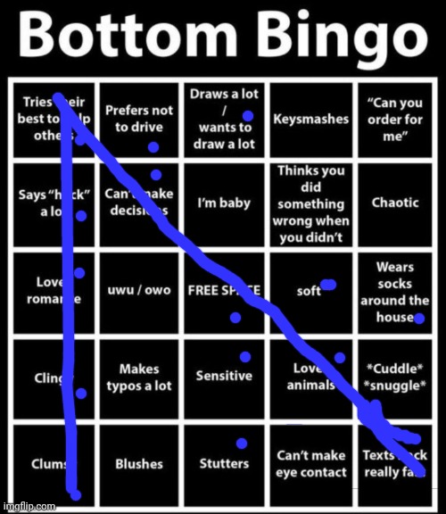 *casually joins the trend* | image tagged in bottom bingo | made w/ Imgflip meme maker