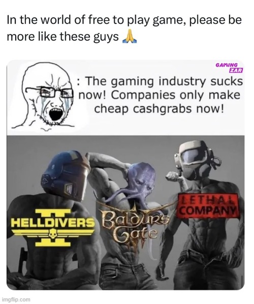 Helldivers devs are the goats | image tagged in memes,funny,lethal company,helldivers 2,gaming | made w/ Imgflip meme maker