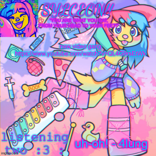 THIS IS SYLCEON SPEAKJIN AND UR LISTENIN 2 4LUNG!! | new video gang https://www.youtube.com/watch?v=QL4G9rsEtWk; uh-oh! - 4lung | image tagged in this is sylceon speakjin and ur listenin 2 4lung | made w/ Imgflip meme maker