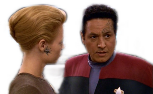 High Quality Chakotay And Seven Transparent Background Blank Meme Template