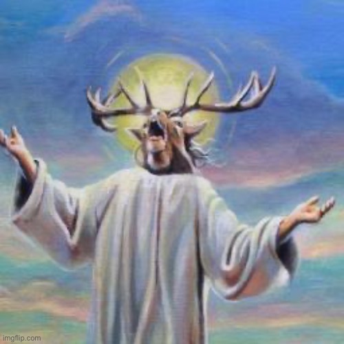 deer god | image tagged in deer god | made w/ Imgflip meme maker