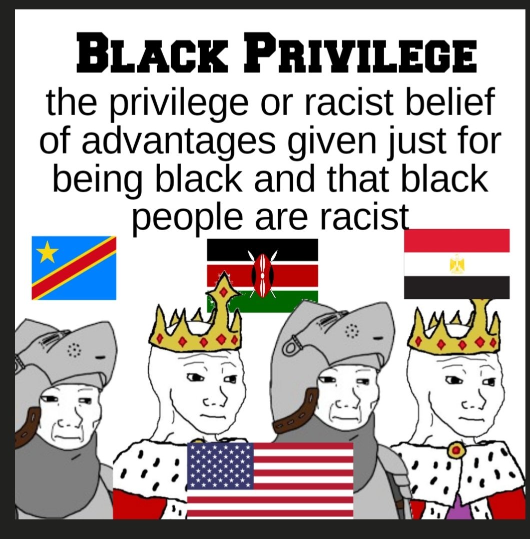 black privilege is racism Blank Meme Template