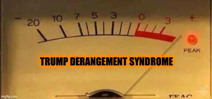 Bullshit Meter | TRUMP DERANGEMENT SYNDROME | image tagged in bullshit meter | made w/ Imgflip meme maker