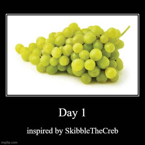 1x2 | Day 1 | inspired by SkibbleTheCreb | image tagged in funny,demotivationals | made w/ Imgflip demotivational maker