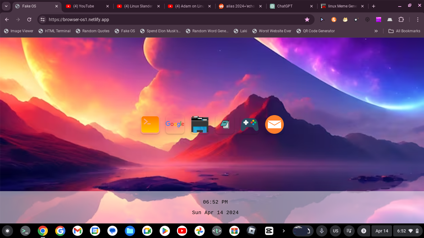 Web OS Blank Meme Template