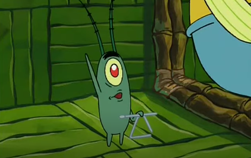 High Quality Plankton at Squidward's band rehearsal Blank Meme Template