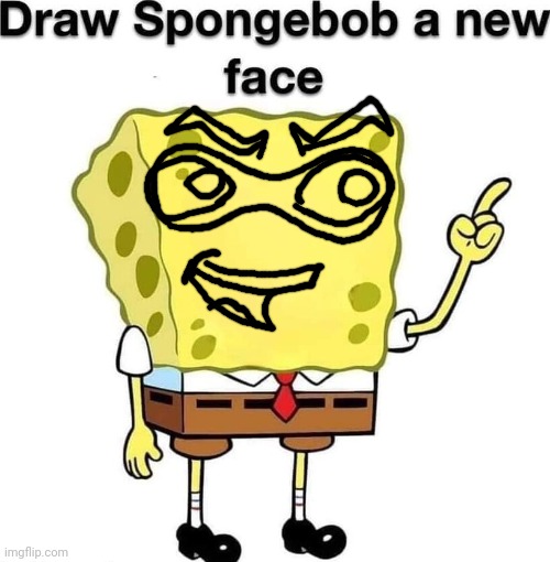 Skatezbob | image tagged in draw spongebob a new face | made w/ Imgflip meme maker