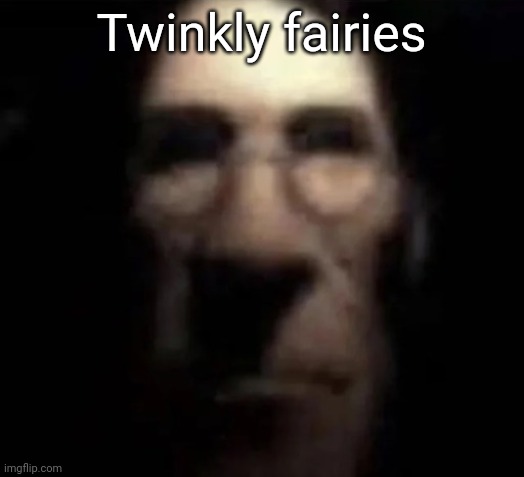 tf2 medic stare | Twinkly fairies | image tagged in tf2 medic stare | made w/ Imgflip meme maker