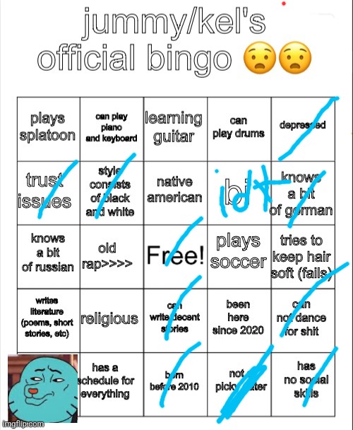 Yes before you ask I'm literally diagnosed with depression and I have medication same with anxiety | image tagged in jummy/kel's bingo | made w/ Imgflip meme maker