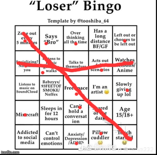 The key in life | image tagged in loser bingo | made w/ Imgflip meme maker