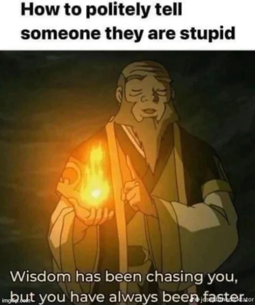 image tagged in wisdom,chase,stupid | made w/ Imgflip meme maker