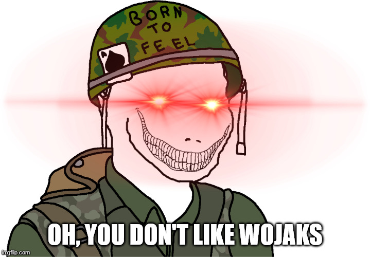 USA Vietnam War wojak | OH, YOU DON'T LIKE WOJAKS | image tagged in usa vietnam war wojak | made w/ Imgflip meme maker