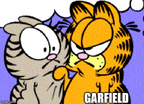 Garfield aggressively holding Nermal | GARFIELD | image tagged in garfield aggressively holding nermal | made w/ Imgflip meme maker