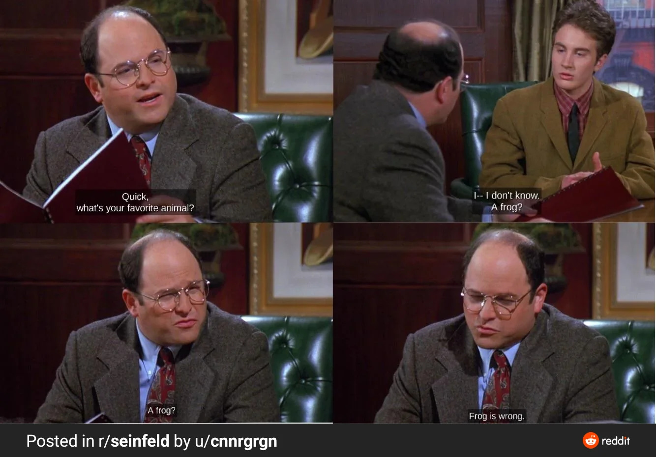 Costanza X is Wrong Blank Meme Template